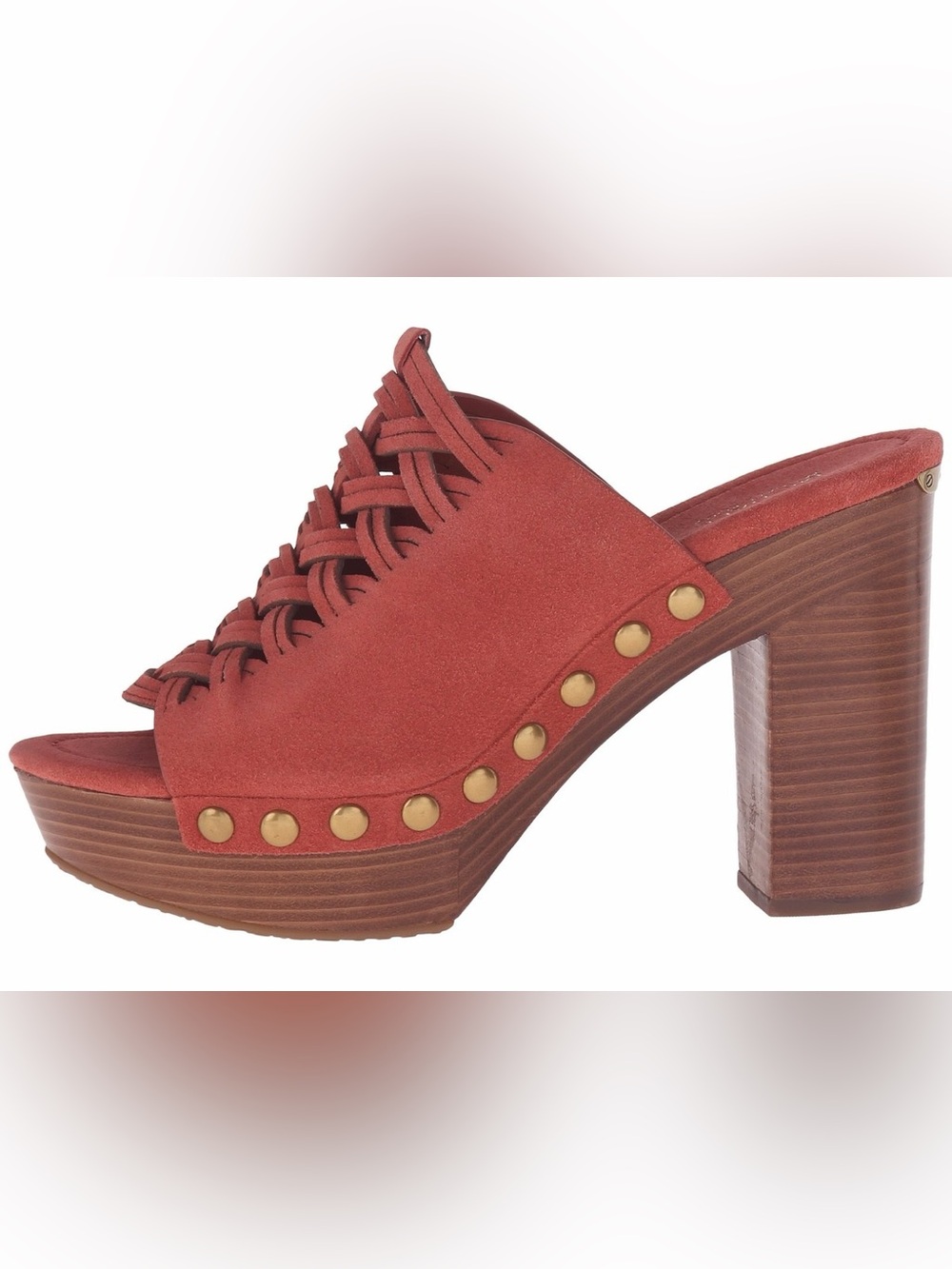Women’s Woven Suede Platform Mule - Rust